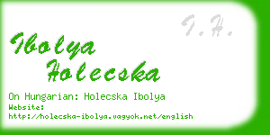 ibolya holecska business card